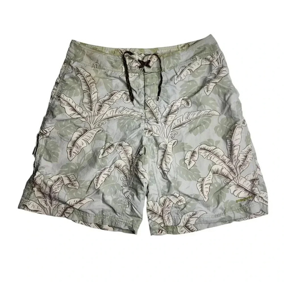 Patagonia Wavefarer Board Shorts Size 33 Palms Surf Beach Pool Swimsuit Trunks - Picture 1 of 8